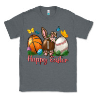 Charcoal Heather Happy Easter sports with butterfly Classic Tee - NancyCooperArtShop