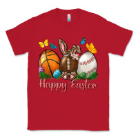 Red Happy Easter sports with butterfly Classic Tee - NancyCooperArtShop