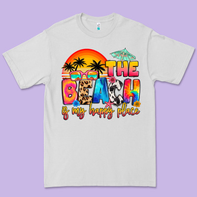 The Beach Is My Happy Place Premium Tee Designed By Artiststas