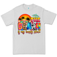 Dove Grey the beach is my happy place Premium Tee - Artiststas
