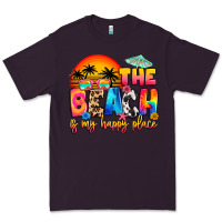 Plum the beach is my happy place Premium Tee - Artiststas