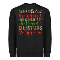 Black santa claus reindeer hallmark hot chocolate christ Heavyweight Sweatshirt - FaDigitalArtStudio