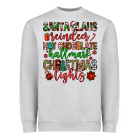 Heather Grey santa claus reindeer hallmark hot chocolate christ Heavyweight Sweatshirt - FaDigitalArtStudio
