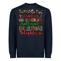 Navy santa claus reindeer hallmark hot chocolate christ Heavyweight Sweatshirt - FaDigitalArtStudio