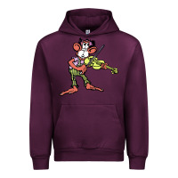 Mauve Wine the iommi monkey Urban Hoodie - lanVoArt