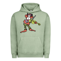 Pigment Oil Green the iommi monkey Urban Hoodie - lanVoArt