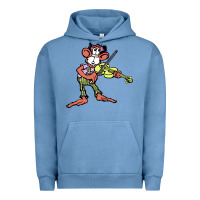 Pigment Pebble Blue the iommi monkey Urban Hoodie - lanVoArt