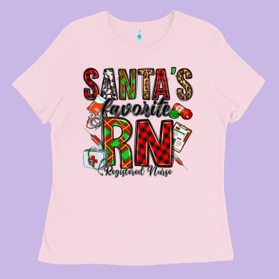 Santa's Favorite Rn Ladies Tee Designed By Jasminsmagicworld