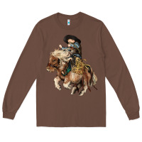 Chestnut Midilli little Cowboy kid rodeo Long Sleeve Tee - HowdyJamesFarm