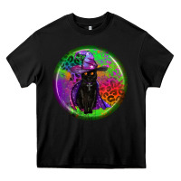 Black halloween round earrings Heavy Core Tee - BundleAndBundleShop