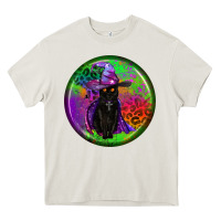 Cream halloween round earrings Heavy Core Tee - BundleAndBundleShop