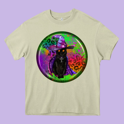 Halloween Round Earrings Heavy Core Tee Designed By Bundleandbundleshop