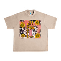 French Oak cowgirl boots sunflower Urban Heavy Tee - TumblerDesignByShophia