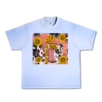 Grape Ice cowgirl boots sunflower Urban Heavy Tee - TumblerDesignByShophia
