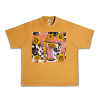 Peanut Butter cowgirl boots sunflower Urban Heavy Tee - TumblerDesignByShophia