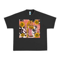 Pigment Black cowgirl boots sunflower Urban Heavy Tee - TumblerDesignByShophia