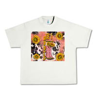 Pistachio cowgirl boots sunflower Urban Heavy Tee - TumblerDesignByShophia