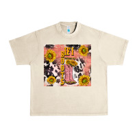 Sandshell cowgirl boots sunflower Urban Heavy Tee - TumblerDesignByShophia