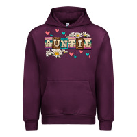 Mauve Wine daisy auntie Urban Hoodie - AdoDesignShop