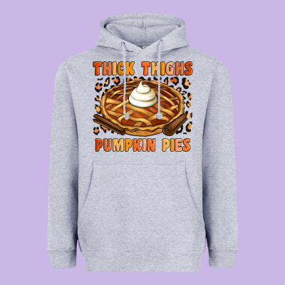 Thick Thighs Pumpkin Pies Heavyweight Hoodie Designed By Artiststas