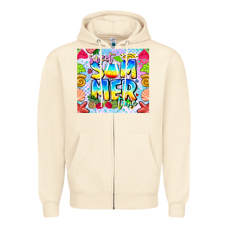 Summer Time Zipper Hoodie by CowhideDigitalArt | Teevron