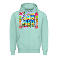 Seafoam summer time Zipper Hoodie - CowhideDigitalArt