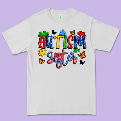 Autism Sister Premium Tee Designed By Artiststas