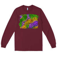 Burgundy mardi gras leopard gemstone background Long Sleeve Tee - RanaPortraitStore