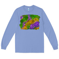 Colony Blue mardi gras leopard gemstone background Long Sleeve Tee - RanaPortraitStore