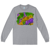 Heather Grey mardi gras leopard gemstone background Long Sleeve Tee - RanaPortraitStore