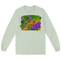Matcha mardi gras leopard gemstone background Long Sleeve Tee - RanaPortraitStore