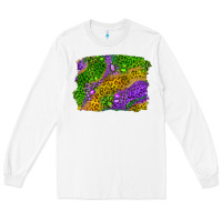 White mardi gras leopard gemstone background Long Sleeve Tee - RanaPortraitStore