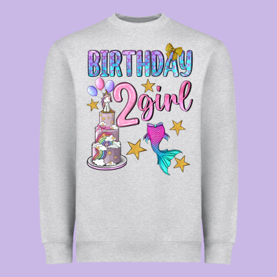 Birthday Girl 2 Heavyweight Sweatshirt Designed By Bundleandbundleshop