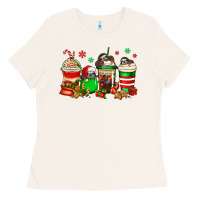 Bone christmas sloth coffee cups Ladies Tee - Jasminsmagicworld