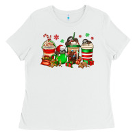 White christmas sloth coffee cups Ladies Tee - Jasminsmagicworld