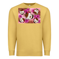 Antique Gold Guinea pig flowers Premium Sweatshirt - Artiststas