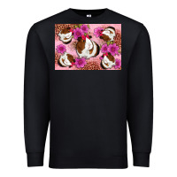 Black Guinea pig flowers Premium Sweatshirt - Artiststas