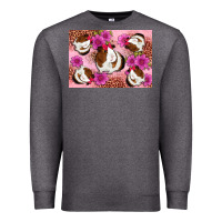 Charcoal Heather Guinea pig flowers Premium Sweatshirt - Artiststas