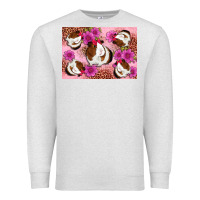 Oatmeal Heather Guinea pig flowers Premium Sweatshirt - Artiststas