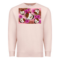 Pale Pink Guinea pig flowers Premium Sweatshirt - Artiststas