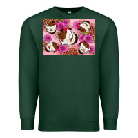 Sports Green Guinea pig flowers Premium Sweatshirt - Artiststas