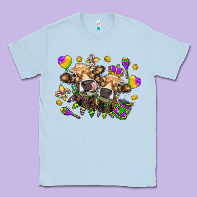 Mardi Gras Heifers Classic Tee Designed By Nancycooperartshop