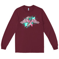 Cancer Ribbon With Angel Wings Long Sleeve Tee | Teevron