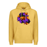 Antique Gold halloween pumpkin patch  1 Premium Hoodie - BundleAndBundleShop