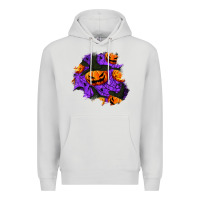Dove Grey halloween pumpkin patch  1 Premium Hoodie - BundleAndBundleShop