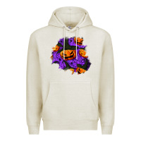 Oatmeal Heather halloween pumpkin patch  1 Premium Hoodie - BundleAndBundleShop
