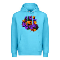Ocean Blue halloween pumpkin patch  1 Premium Hoodie - BundleAndBundleShop