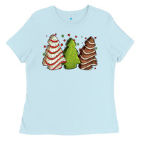 Baby Blue Christmas cakes Ladies Tee - Jasminsmagicworld