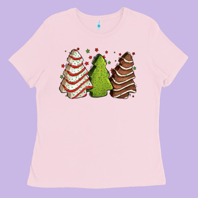 Christmas Cakes Ladies Tee Designed By Jasminsmagicworld