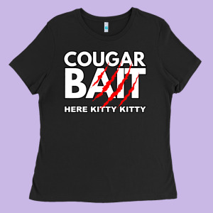 Cougar Bait Funny Halloween Costume Older Woman Younger Man Ladies Tee Designed By Lanvoart